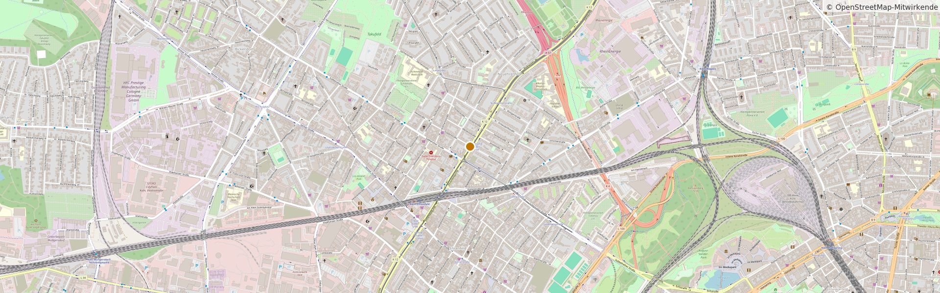 Karte: Fridolinstraße, Köln